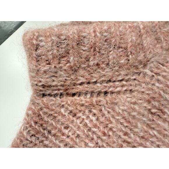 Rachel Zoe Alpaca Wool Blend Sweater Women’s Small Pink Rose Fuzzy Knit Pullover - Picture 9 of 12